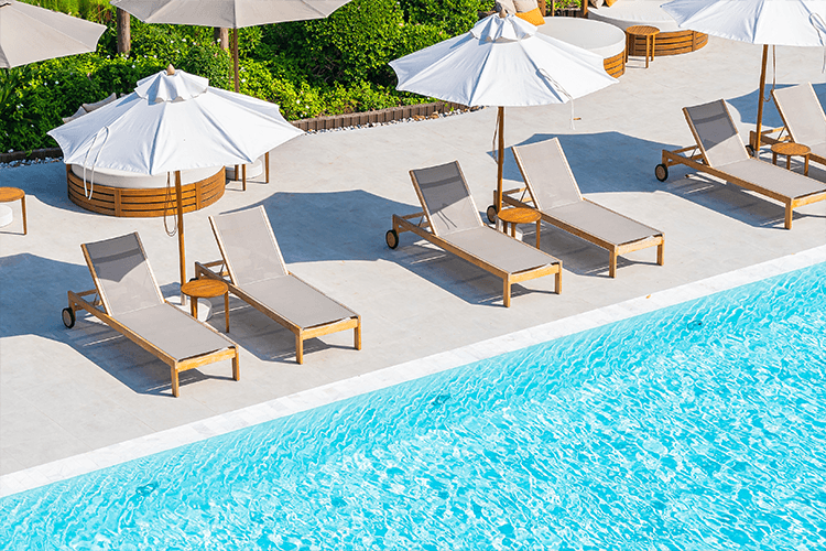 Umbrella and Deck Chair